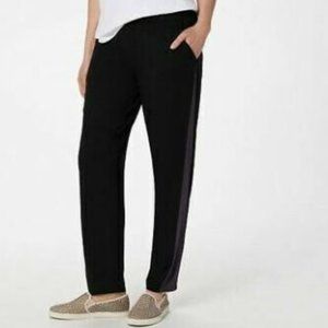 Women's Knit Pull-On Pant w/ Side Seam Panel - Black